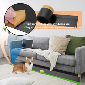 Couch Blocker, Toy Blocker Under Sofa, Bed Blocker 1 Roll, 118 inch Adjustable Self-Adhesive Gap Bumper, Avoid Things Sliding Under Furniture for Pets&Toys&Kids (Black).