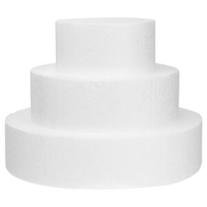 cake decorating fake foam cake cake decorating mould 3pcs foam cake dummies fake cake round for wedding display decorating foam round cake cakepopsical stand cake practice molds