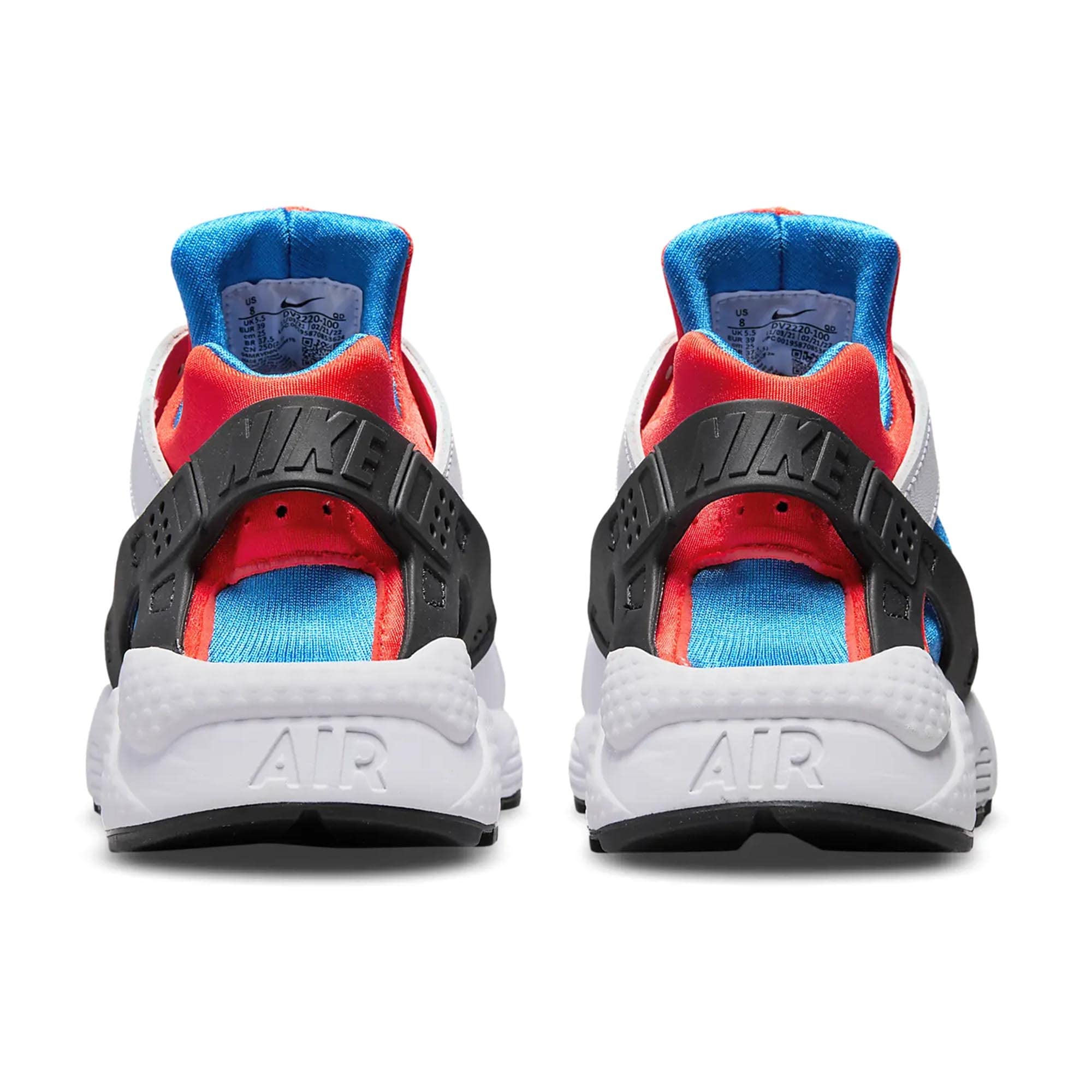 Nike Women's Air Huarache Running Shoe, White/Black/Bright Crimson, 7 US