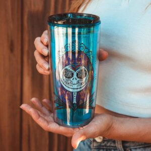 Disney Nightmare Before Christmas Sugar Skulls Plastic Travel Tumbler with Lid