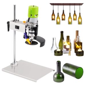 glass bottle cutter, electric bottle cutting machine，6000r/min electric diy bottle cutter machine wine bottle cutting tool kit for various wine bottles, diy creative crafts decoration