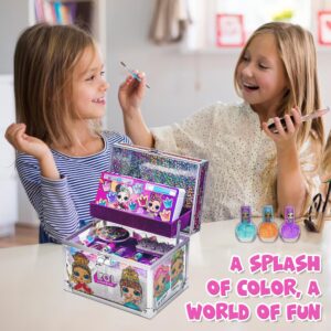 LOL Surprise Kids Makeup Kit for Girls, Real Washable Beauty Toy Makeup Set, Girls Beauty Gift, Play Makeup and Pretend Play Toys Ages 3 and Up, Townley Girl