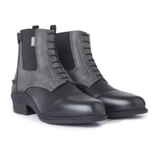 horze kilkenny women's two-toned paddock boots - black/grey - k 4.5 / w 7