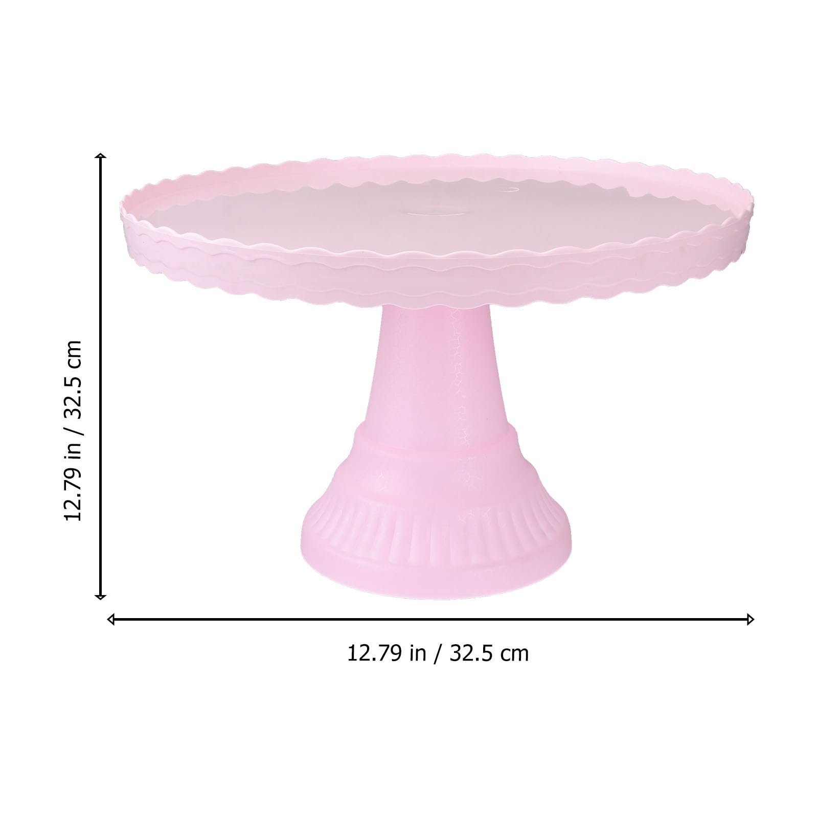 32.5cm Cake Stand Pink Cake Stand Birthday Cake Server Plate Round Cake Holder for Cupcakes Pastries Macarons Biscuits Wedding Party Decor