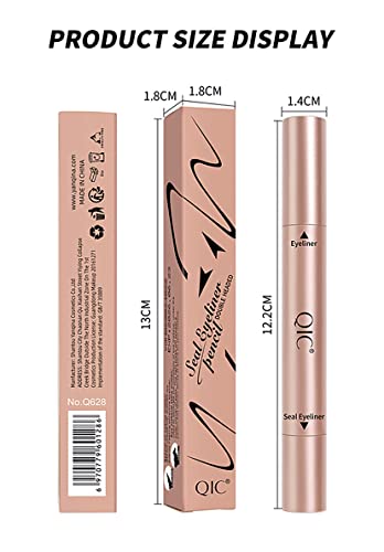 Go Ho Liquid Eyeliner Stamp Wingliner,Brown Winged Eyeliner Stamps for Cat Eyes,Long lasting Super Slim Precise Felt Tip Liquid Eye Liner Tattoo Tools,1 PC