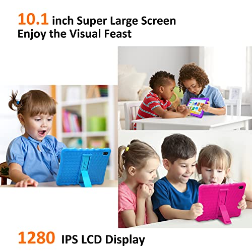 10 inch Kids Tablet, Android 12 Tablet for Kids,Google Tablet with 2GB RAM &32GB ROM,1280 * 800 IPS,2MP Front 5 MP Rear Camera,Kids Tablet with Colorful Kid-Proof Case,Ideal Kids Gift