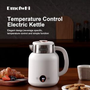 DmofwHi 5-Presets Electric Kettle Temperature Control With LED Display, Hot Water Kettle Electric of 304 Stainless Steel, Keep Warm, Fast Heating Electric Tea Kettle 1.5L(White)