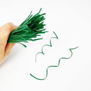 Plant Twist Ties - 8'' Plant Ties for Climbing Plants - Garden Ties Reusable Twist Ties Garden Twine for Plants Vines Cords Bags - Pack of 100, Green