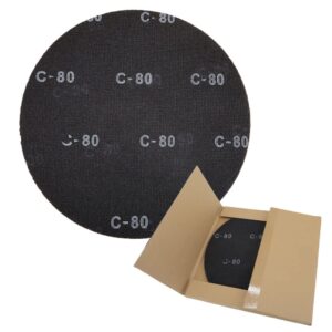 huaaliuche 17" sanding screen discs - mesh floor sanding screen - black silicon carbide - for wood floors (10 pack, 80 grit)