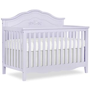 sweetpea baby tiana 4-in-1 convertible crib in lavender ice, baby crib with slats, greenguard gold certified, easy assembly, sustainable new zealand pinewood