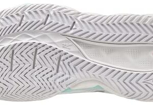 Mizuno Women's Enforce Tour Tennis Shoe, White Turquoise, 8