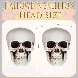 hanaiette 10 Pieces Mini Halloween Skulls Heads Skull Decor for Halloween Party, Halloween Decor Props, Table Decor Outdoor Halloween Home Decor Gift