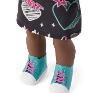 American Girl Truly Me 18-inch Doll Show Your Wild Side Outfit with T-shirt Dress and High-Top Sneakers, For Ages 6+