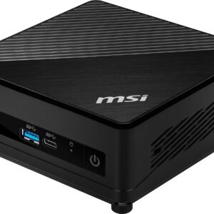 MSI Cubi 5 Mini PC: Intel Core i3-10110U, 8GB DDR4 (1x8GB) 2666MHz, 256GB SSD, WiFi 6, Bluetooth 5.1, USB Type-C, Dual Display, Energy Efficient, Black, Windows 11 Home: 10M-692US