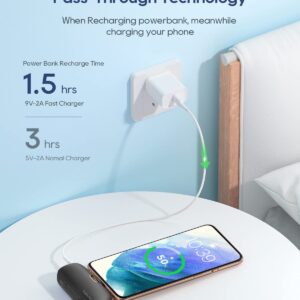 Kuulaa USB C Portable Charger Mini Power Bank 5000mAh Battery Pack 20W PD Fast Charging Portable Phone Charger for iPhone 15/15 Plus/15 Pro/15 Pro Max, Samsung, Google, etc