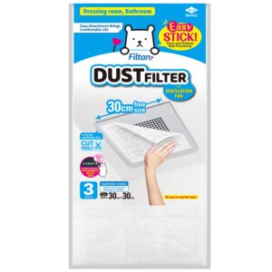 easy apply dust filter for ventilation fan, polyester, 3pcs