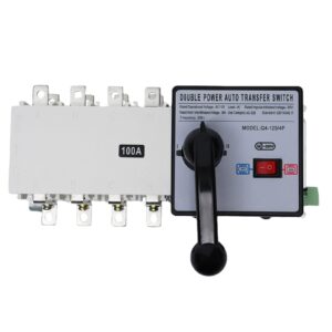 110V Isolation Type Dual Power Controller ATS 100A/4P Automatic Transfer Switch Dual Power Generator Changeover Switch Rated Voltage Plastic Housing