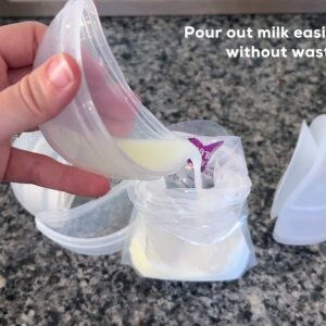Wearable Manual Breast Pump︱2oz Milk Catcher︱Hands Free︱Easy to Wash︱Nature Suction︱No Milk Leakage︱Duckbill Suction Piece︱Comfortable for Long Wear︱Air Valve︱Use with Wearable Electric Pump (2Pcs)