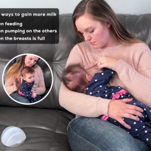 Wearable Manual Breast Pump︱2oz Milk Catcher︱Hands Free︱Easy to Wash︱Nature Suction︱No Milk Leakage︱Duckbill Suction Piece︱Comfortable for Long Wear︱Air Valve︱Use with Wearable Electric Pump (2Pcs)