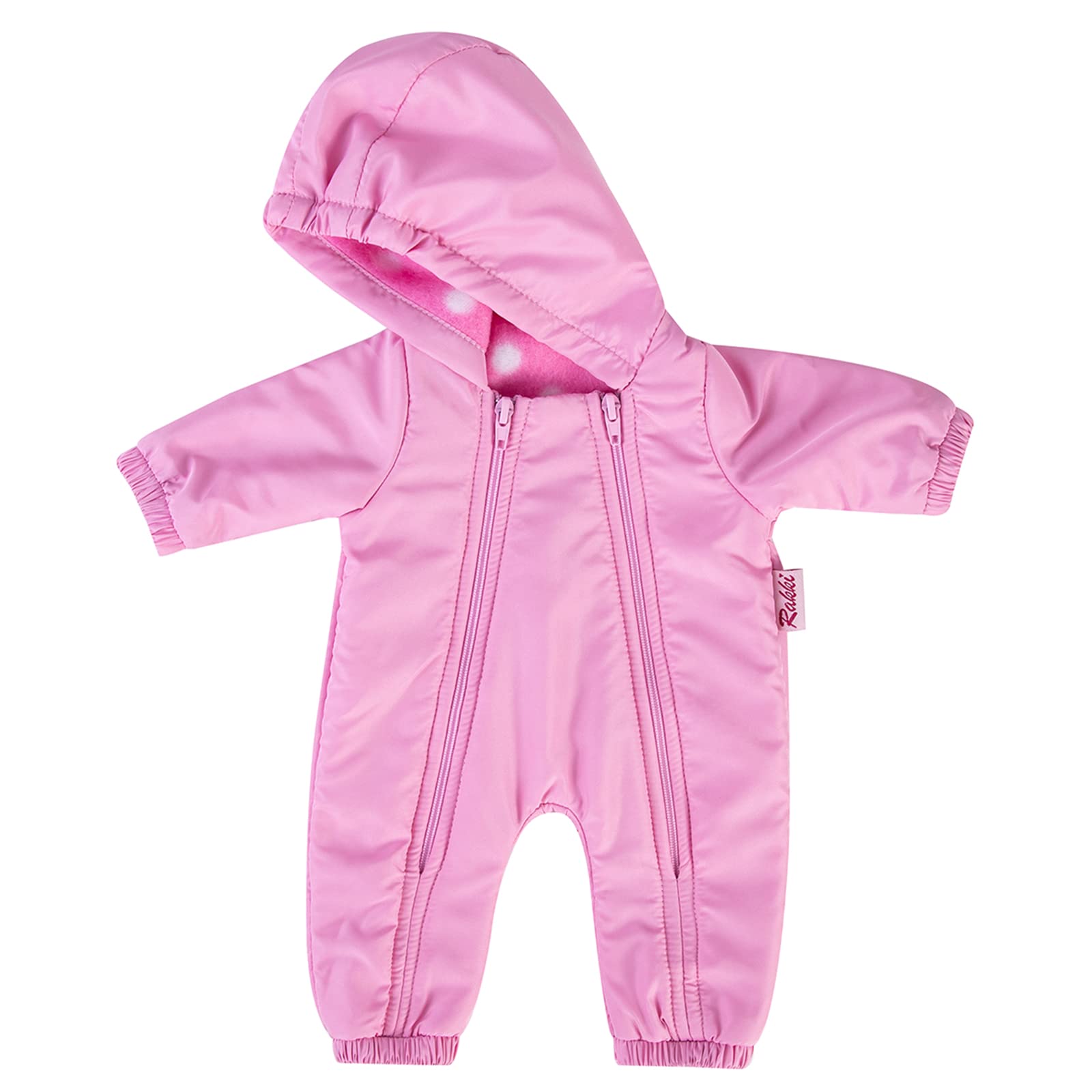 Rakki Dolli Doll Clothes Winter Romper Hooded Romper Pink Purple Outfit Snowsuit Thick Polar Fleece Warm Jumpsuit Fits 18" American Girl Doll 009