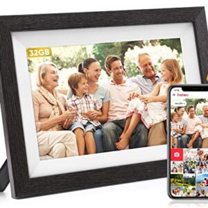 Frameo 1920x1200(FHD) 32GB Digital Picture Frame 10.1 inch Smart WiFi Digital Photo Frames LCD Touch Screen Auto-Rotate Share Pictures Videos Load from Phone Via Frameo App