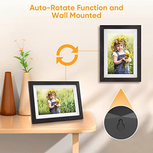 Frameo 1920x1200(FHD) 32GB Digital Picture Frame 10.1 inch Smart WiFi Digital Photo Frames LCD Touch Screen Auto-Rotate Share Pictures Videos Load from Phone Via Frameo App