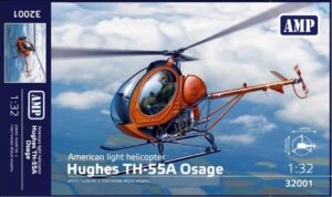 amp 32-001 - 1/32 - hughes th-55 osage, scale plastic model kit