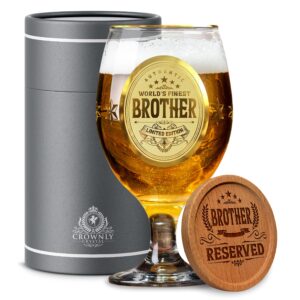 crownly crystal® brother gifts from sister brother birthday gifts from sister christmas gifts for brother in law christmas gifts beer glasses personalized pint glasses cool birthday gifts for guys