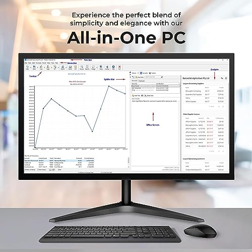 Lenovo All in one Tiny Computer Desktop PC, Intel Pentium J3710 Processor, 8GB Ram, 128GB SSD, New 22 Inch Monitor, Wireless Keyboard and Mouse, WiFi/Bluetooth, Windows 10 (Renewed)