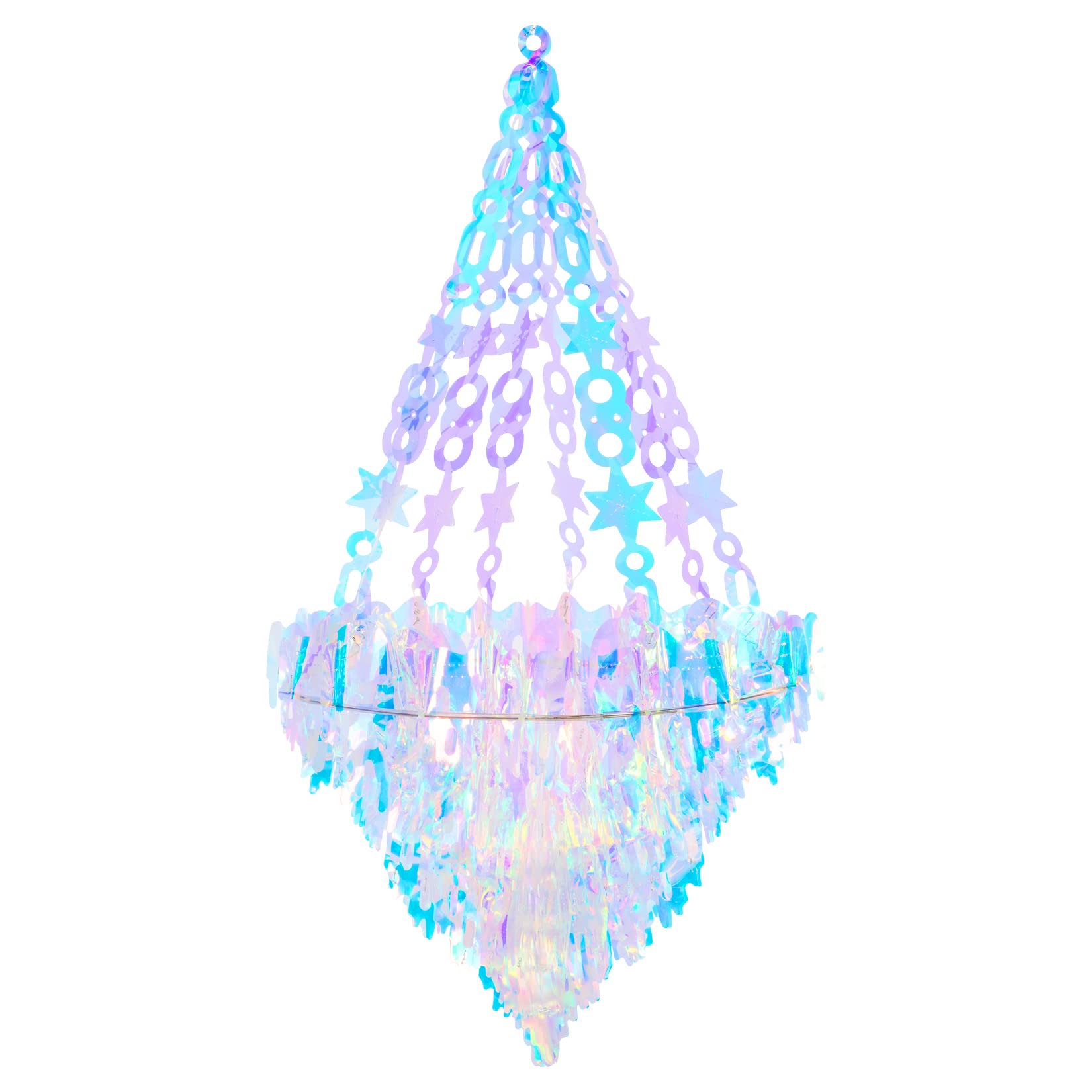 Iridescent Chandelier Hanging Decoration Holographic Party Decoration Rainbow Film Frozen Party Supplies