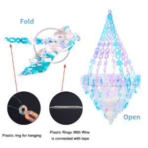 Iridescent Chandelier Hanging Decoration Holographic Party Decoration Rainbow Film Frozen Party Supplies