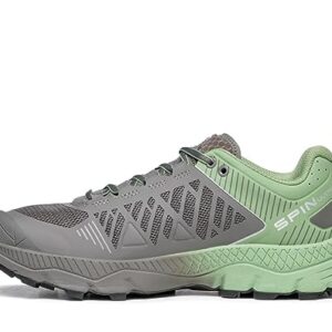 SCARPA Women's Spin Ultra Trail Shoes for Hiking and Trail Running - Shark/Mineral Green - 8 Women/7 Men