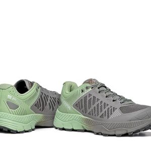 SCARPA Women's Spin Ultra Trail Shoes for Hiking and Trail Running - Shark/Mineral Green - 8 Women/7 Men