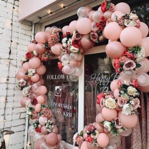 Dusty Rose Balloons Different Sizes, 105Pcs Dusty Pink Balloon Garland Arch Kit 18 12 10 5Inch Latex Wedding Mauve Balloon, Engagement Birthday Baby Shower Bride Anniversary Gender Reveal Party Decor