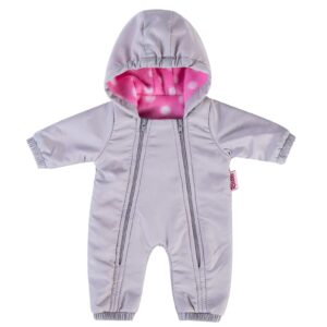 rakki dolli doll clothes winter romper hooded romper grey outfit snowsuit thick polar fleece warm jumpsuit fits 18" american girl doll 010