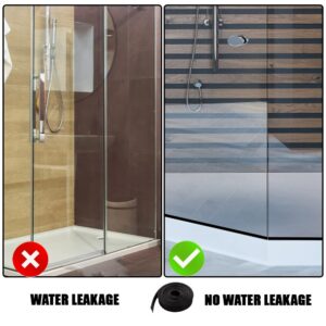 Framed Shower Door Bottom Seal Strip Replacement Shower Bottom Waterproof Door Rubber Sweep Trim Clear Seal for Home Bathroom Glass Shower Door, 108 Inch