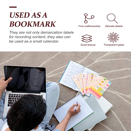 NUOBESTY 12 Sets Calendar Stickers 2023.01-2024.03 Monthly Calendar Tabs Reminder Stickers Flags Divider for Appointment Book Diary Scrapbook Planner