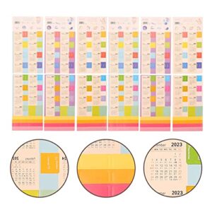 NUOBESTY 12 Sets Calendar Stickers 2023.01-2024.03 Monthly Calendar Tabs Reminder Stickers Flags Divider for Appointment Book Diary Scrapbook Planner