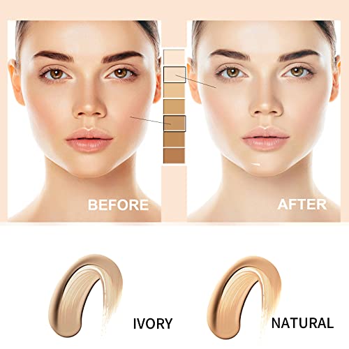 Perebella Skin Tone CC Cream SPF 50,Colour Correcting Self Adjusting for Mature Skin,Cosmetics Pre-makeup Primer Moisturizing Concealer Brightening Skin Tone (2Bottle,Nature)