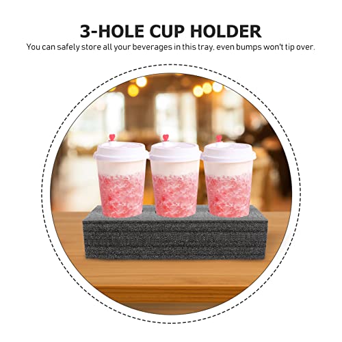 Yardwe Drink Carriers 2PCS Cup Holder Foam Drink Carrier Holder Trays Foam Cup Holder Cup Holder Tray Glass Holder Milk Drink Tray