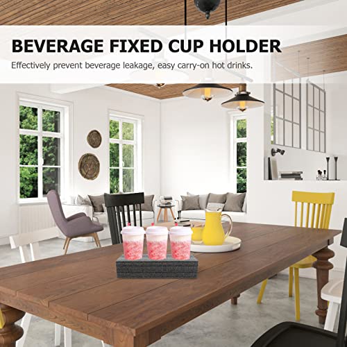 Yardwe Drink Carriers 2PCS Cup Holder Foam Drink Carrier Holder Trays Foam Cup Holder Cup Holder Tray Glass Holder Milk Drink Tray