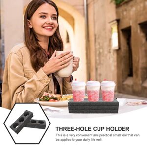 Yardwe Drink Carriers 2PCS Cup Holder Foam Drink Carrier Holder Trays Foam Cup Holder Cup Holder Tray Glass Holder Milk Drink Tray