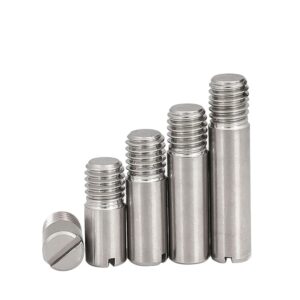 304 Stainless Steel Slotted Cylindrical Pin Dowel External Thread,M4,12mm (5PCS)