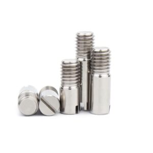 304 Stainless Steel Slotted Cylindrical Pin Dowel External Thread,M4,12mm (5PCS)