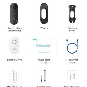 REOLINK Video Doorbell PoE Camera – 180 Degree Diagonal, 5MP IP Security Camera Outdoor with Chime V2, 2-Way Talk, Plug & Play, Secured Local Storage, No Monthly Fee