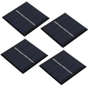 4pcs solar panels, 0.45w 2v 58x58mm solar panel kit, pet solar charger panel, waterproof solar charger, portable diy solar charging board module charging accessories, solar power supplies