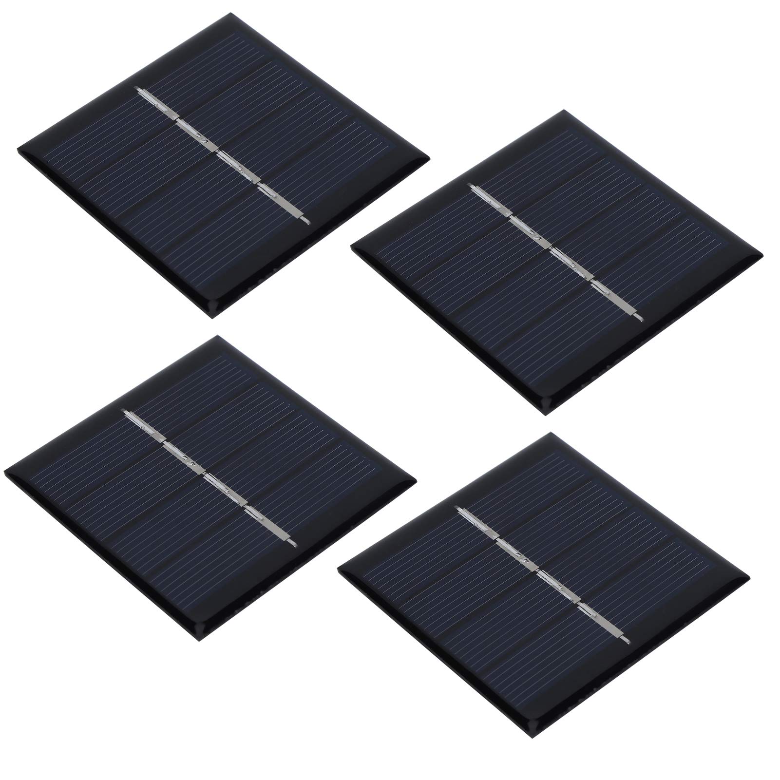 4Pcs Solar Panels, 0.45W 2V 58x58mm Solar Panel Kit, PET Solar Charger Panel, Waterproof Solar Charger, Portable DIY Solar Charging Board Module Charging Accessories, Solar Power Supplies