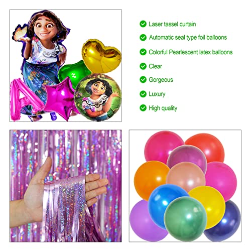 Encanto Birthday Party Supplies - Balloons, 116Pcs Birthday Decorations Include Mirabel Foil Balloons, Encanto Party Decorations, Party Supplies, Happy Birthday Balloon, Encanto Balloons For Party