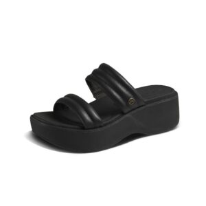 reef women's lofty lux hi sandal, black, 10