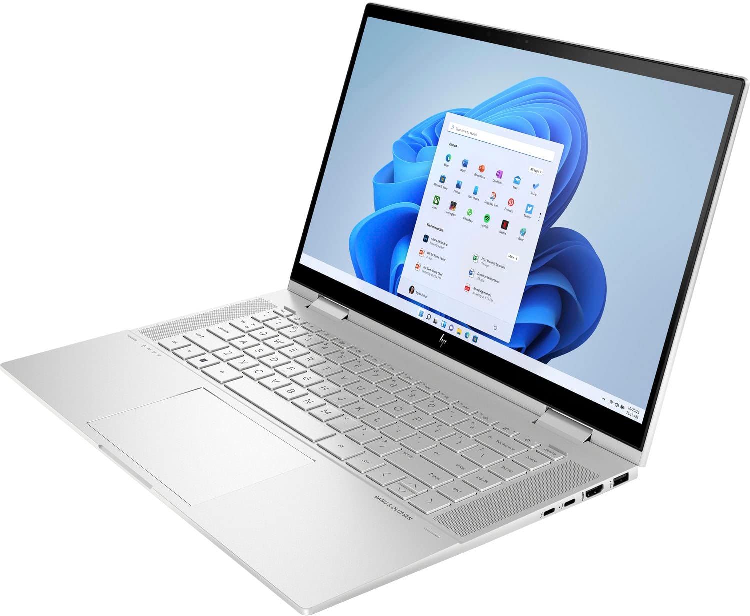 2022 HP Envy X360 15.6'' FHD IPS Touchscreen 2-in-1 Laptop Intel EVO Platform i5-1235U 10-Core Iris Xe Graphics 16GB DDR4 512GB SSD Thunderbolt 4 WiFi 6 Windows 10 Pro, Natural Silver (15-EW000)